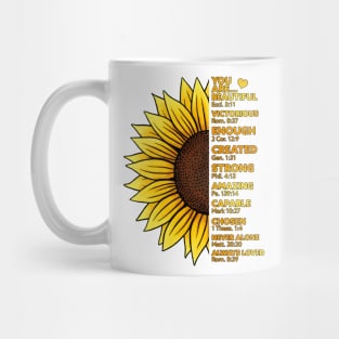 Sunflower, Christian, Religious, Thankful Grateful Blessed Mug